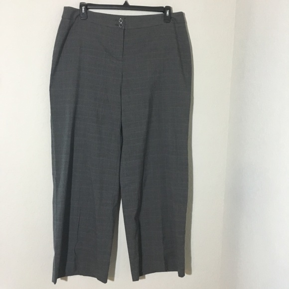Lane Bryant Pants - Lane Bryant Plaid Dress Pants Trousers Gray